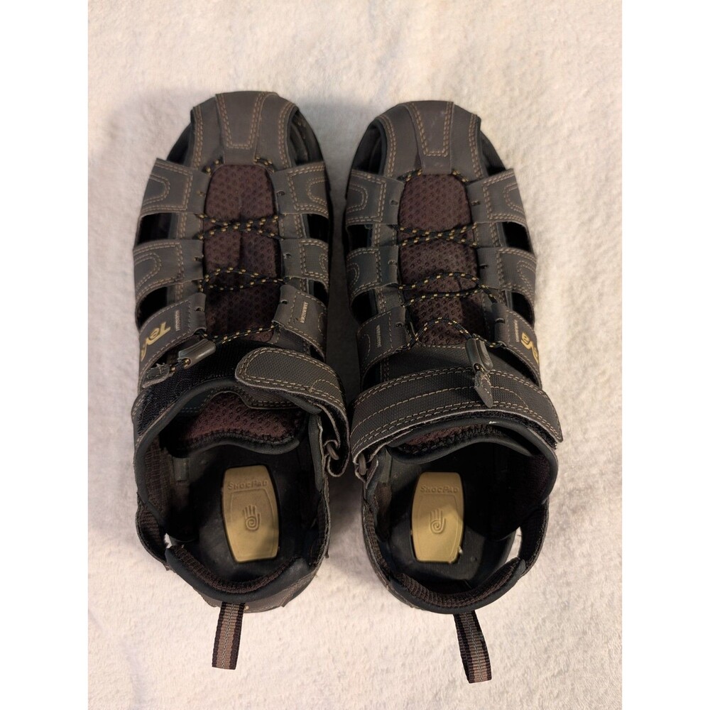 Teva Forebay Mens 11 Brown Fisherman Hiking Sandals ShocPad 1001116 Outdoor